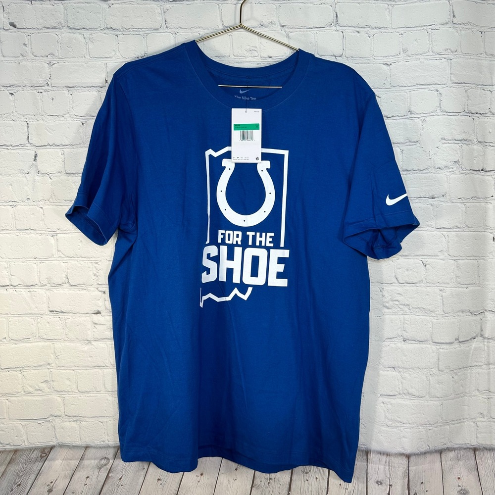 Nike Mens Indianapolis Colts For The Shoe T-Shirt XL Blue N199-4LB-98-050